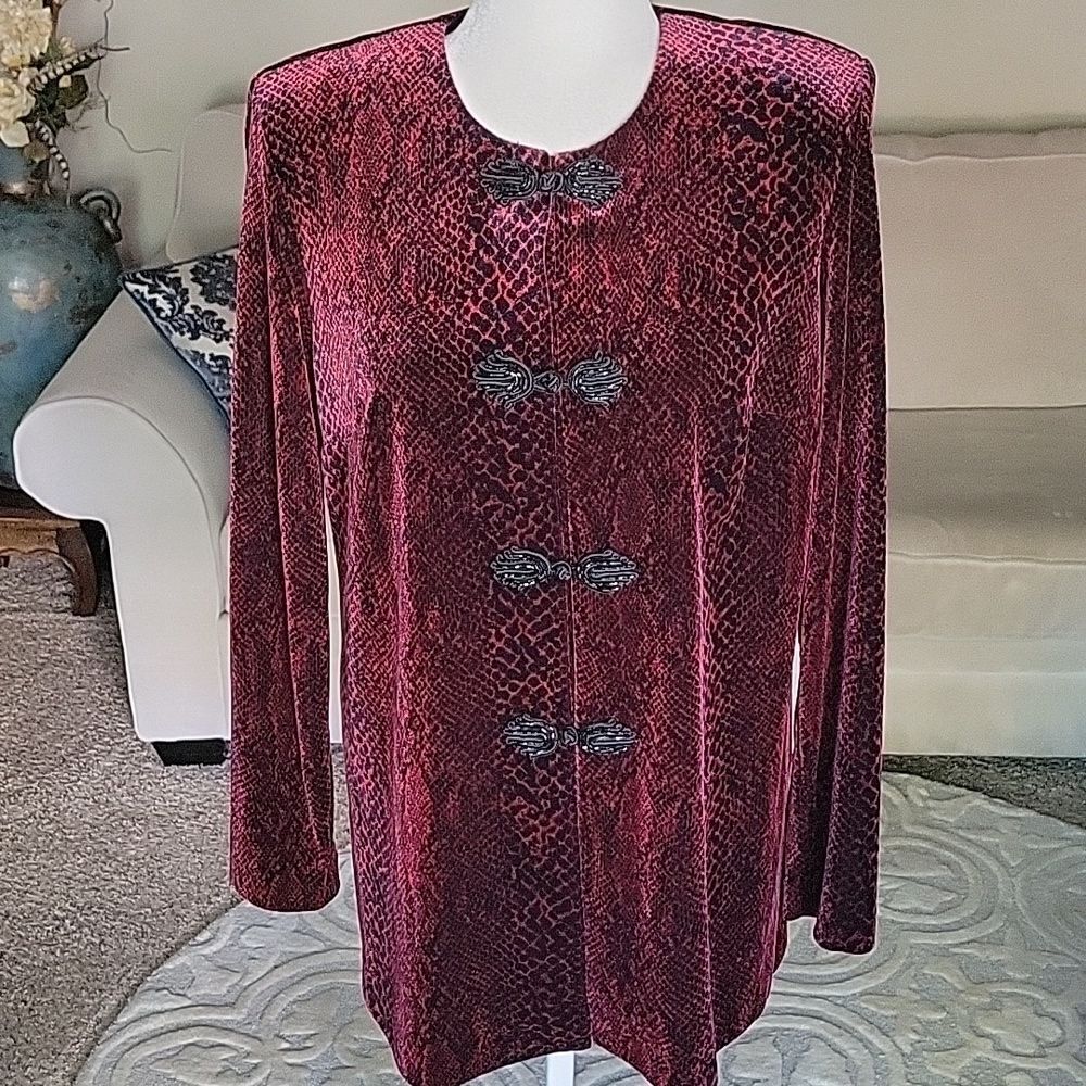 R & M Richards By Karen Kwong Women's Top/ Blazer Vintage Size US 8